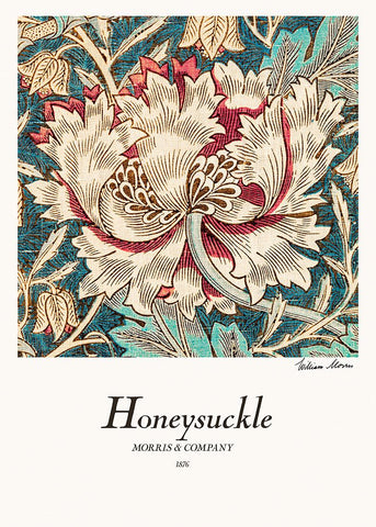 Honeysuckle White Modern Wood Framed Art Print with Double Matting by Pictufy