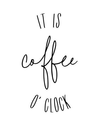 It is coffee oclock Black Modern Wood Framed Art Print by Laiz Blursbyai, Rosana