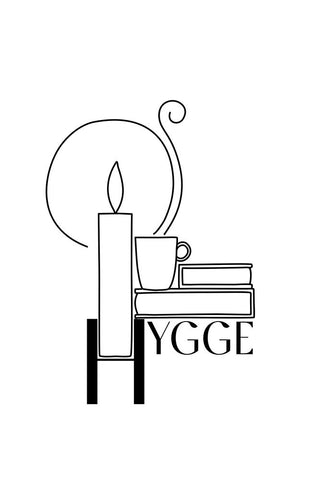 Hygge line art illustration White Modern Wood Framed Art Print with Double Matting by Laiz Blursbyai, Rosana