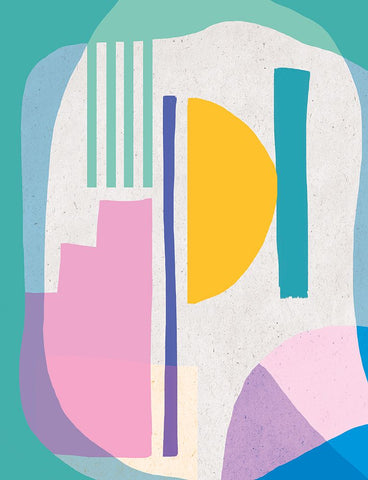 Geometrical Illusions Black Ornate Wood Framed Art Print with Double Matting by Demir, Aylin