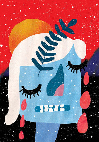 Broken Horizon Black Ornate Wood Framed Art Print with Double Matting by Demir, Aylin