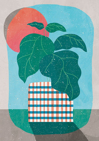 Plant a Horizon Black Modern Wood Framed Art Print by Demir, Aylin