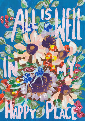 All Is Well Black Modern Wood Framed Art Print by Zwara, Ania