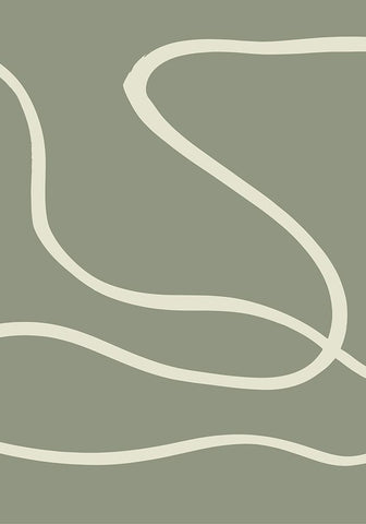 Green Lines 02 Black Modern Wood Framed Art Print by Pictufy Studio