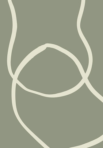 GREEN LINES 01 Black Modern Wood Framed Art Print by Pictufy Studio