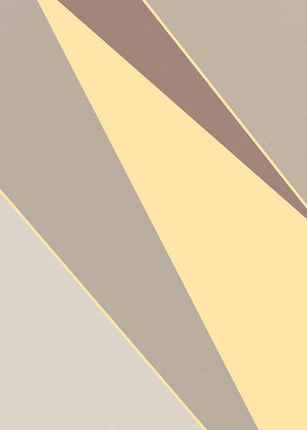 Abstract Shapes Yellow White Modern Wood Framed Art Print with Double Matting by Pictufy Studio