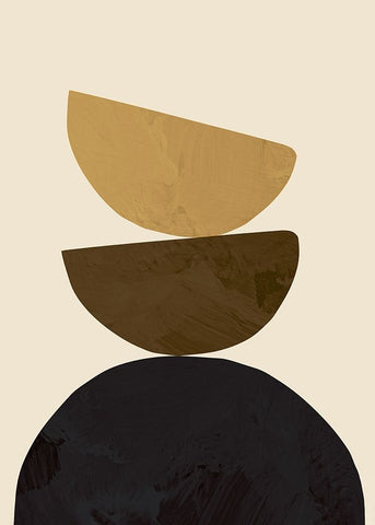 Geometrical Yellow Black Modern Wood Framed Art Print by Pictufy Studio