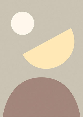 Arches Yellow and Gray White Modern Wood Framed Art Print with Double Matting by Pictufy Studio