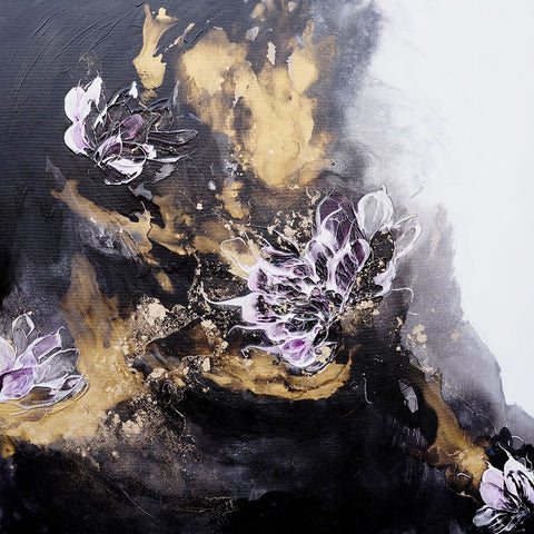 Dancing into the Sunset White Modern Wood Framed Art Print with Double Matting by Wattre, Francoise