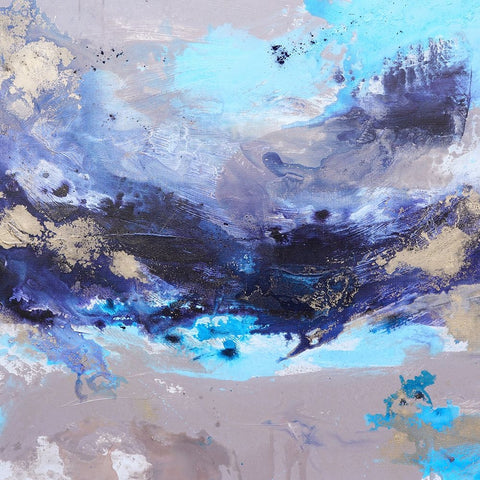 Ocean Breeze 1 Black Modern Wood Framed Art Print by Wattre, Francoise