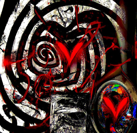 Lovt Black Modern Wood Framed Art Print by Baco, Velibor