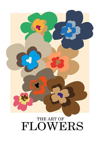 The Art Of Flowers Pink White Modern Wood Framed Art Print with Double Matting by Collett, Frances