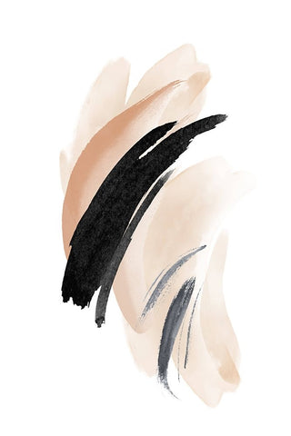 Simple Beige-2 Black Modern Wood Framed Art Print by Moss, Sally Ann