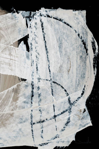 Mind No2 White Modern Wood Framed Art Print with Double Matting by Hobday, Dan