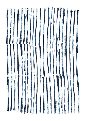 Minimal Marks White Modern Wood Framed Art Print with Double Matting by Hobday, Dan