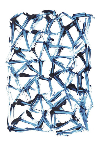 Minimal Shapes Black Ornate Wood Framed Art Print with Double Matting by Hobday, Dan