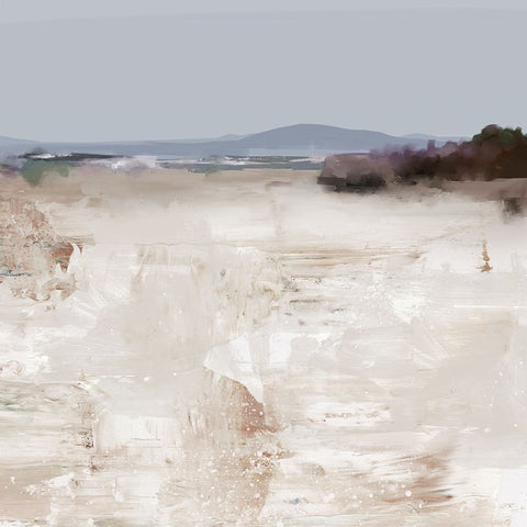 Stream Black Ornate Wood Framed Art Print with Double Matting by Hobday, Dan