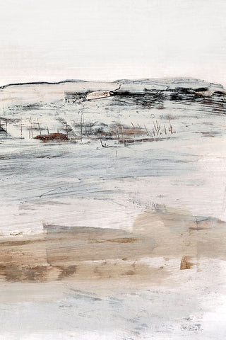 August No2 White Modern Wood Framed Art Print with Double Matting by Hobday, Dan