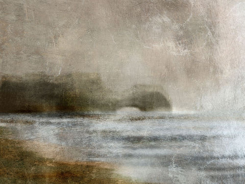 Dusk White Modern Wood Framed Art Print with Double Matting by Hobday, Dan