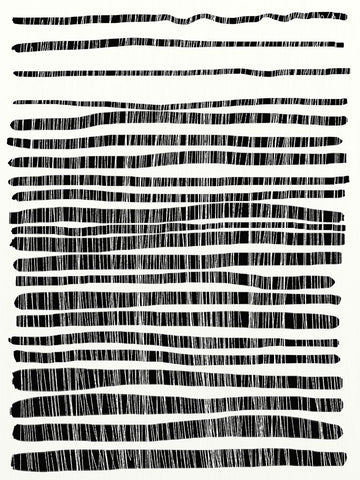 Lines Black Modern Wood Framed Art Print by Hobday, Dan
