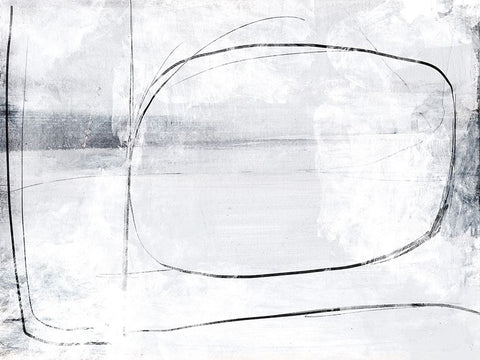 Mood White Modern Wood Framed Art Print with Double Matting by Hobday, Dan