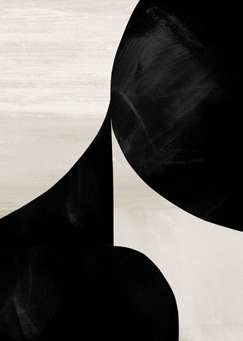 Night Black Modern Wood Framed Art Print by Hobday, Dan