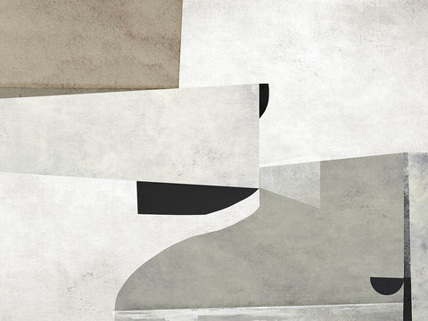 Priory White Modern Wood Framed Art Print with Double Matting by Hobday, Dan