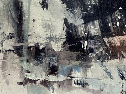 Crowded White Modern Wood Framed Art Print with Double Matting by Hobday, Dan