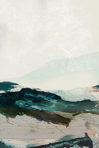 Mountains No2 Black Ornate Wood Framed Art Print with Double Matting by Hobday, Dan