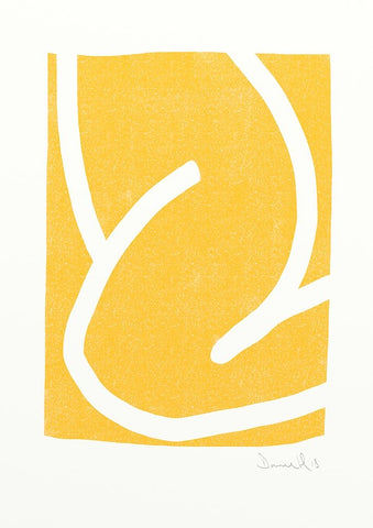 Mellow White Modern Wood Framed Art Print with Double Matting by Hobday, Dan