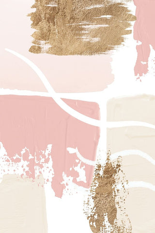 Pride of Pink-2 White Modern Wood Framed Art Print with Double Matting by Moss, Sally Ann