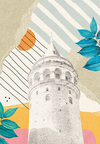 Istanbul Impressions White Modern Wood Framed Art Print with Double Matting by Demir, Aylin