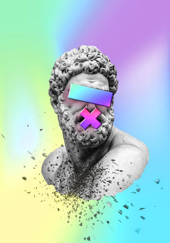 Thanos Black Modern Wood Framed Art Print by Roze, Fadil