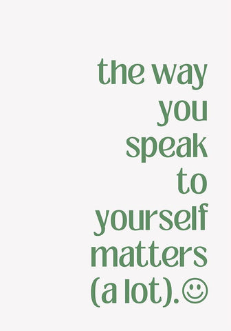 The Way You Speak to Yourself Black Modern Wood Framed Art Print by Fritsch, Athene