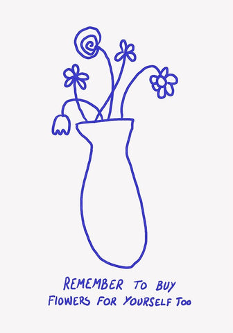 Buy Flowers for Yourself Black Ornate Wood Framed Art Print with Double Matting by Fritsch, Athene