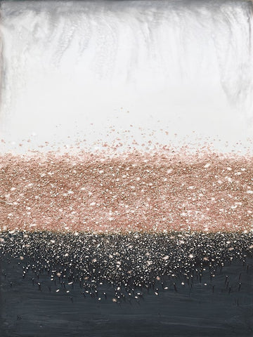 Crystal Rain Dusty Rose Black Ornate Wood Framed Art Print with Double Matting by Storms, Alyson