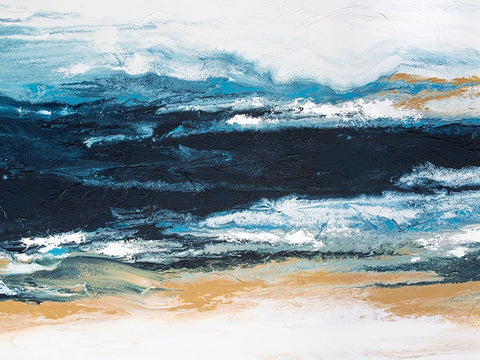 Highland Black Modern Wood Framed Art Print by Storms, Alyson