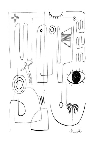 Eyeshaveit Black Modern Wood Framed Art Print by Hobday, Dan