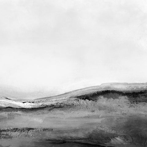 Mono Landscape No2 Black Modern Wood Framed Art Print by Hobday, Dan