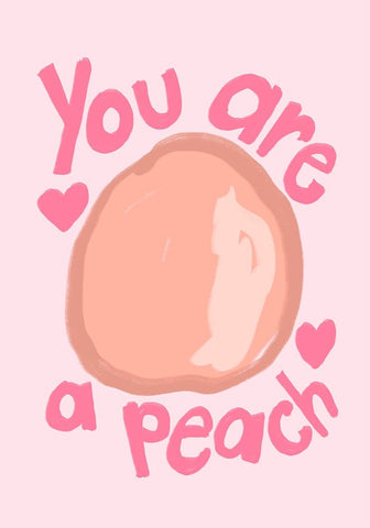 Peach White Modern Wood Framed Art Print with Double Matting by Fritsch, Athene