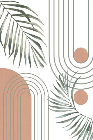 Botanical Bohemian-2 White Modern Wood Framed Art Print with Double Matting by Ann Moss, Sally