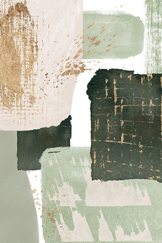 Green of Curiosity-3 White Modern Wood Framed Art Print with Double Matting by Ann Moss, Sally