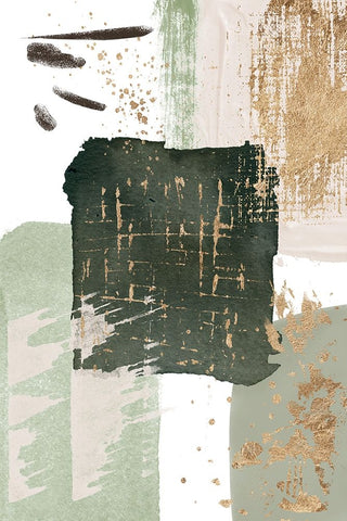 Green of Curiosity-1 White Modern Wood Framed Art Print with Double Matting by Ann Moss, Sally