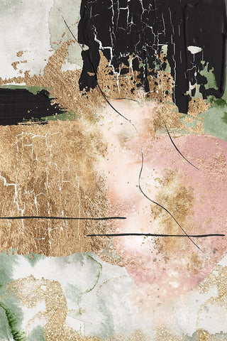 Chaos in Bloom-3 White Modern Wood Framed Art Print with Double Matting by Ann Moss, Sally