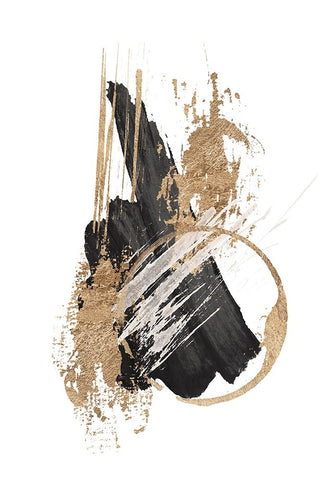 Chaos-3 Black Ornate Wood Framed Art Print with Double Matting by Ann Moss, Sally