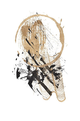 Chaos-2 Black Modern Wood Framed Art Print by Ann Moss, Sally