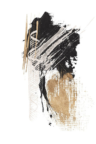 Chaos-1 Black Ornate Wood Framed Art Print with Double Matting by Ann Moss, Sally