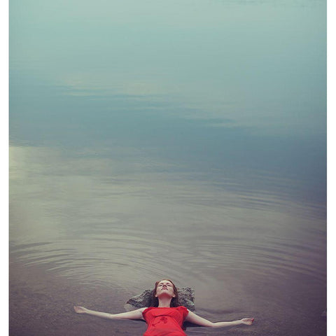 Untitled Black Modern Wood Framed Art Print with Double Matting by Koshutina, Tatiana