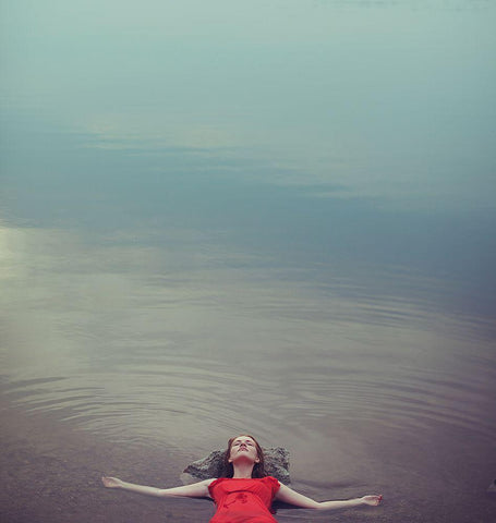 Untitled White Modern Wood Framed Art Print with Double Matting by Koshutina, Tatiana