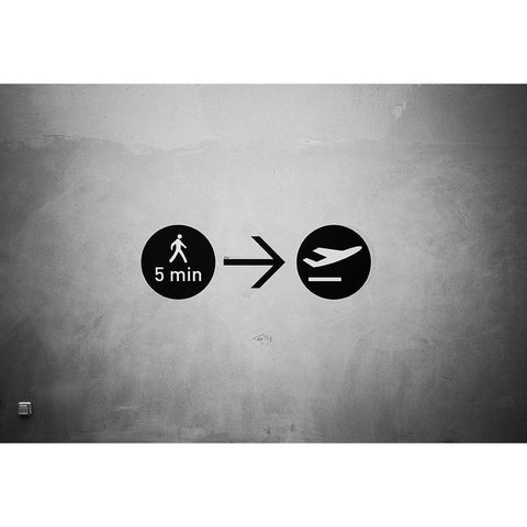 About To Leave Black Modern Wood Framed Art Print with Double Matting by Palazon, Paco